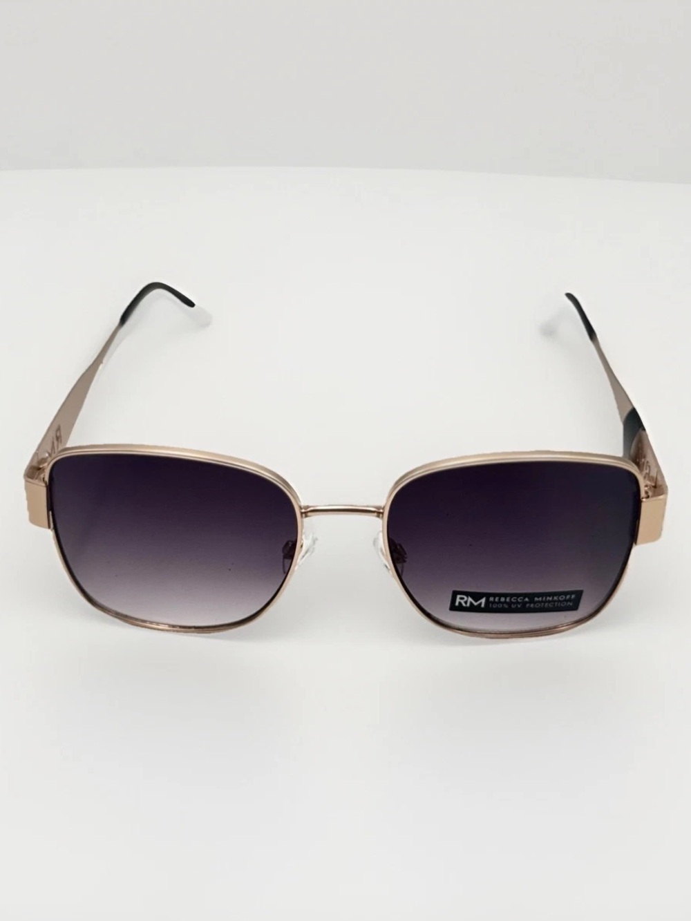 74.75. NEW Rebecca Minkoff Rose Gold Sunglasses with Gradient Black Lenses